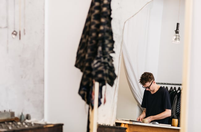 A man working.
