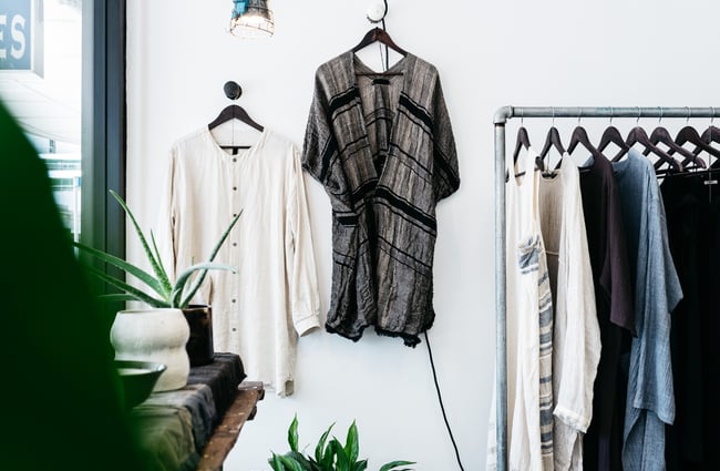 Clothes on display.