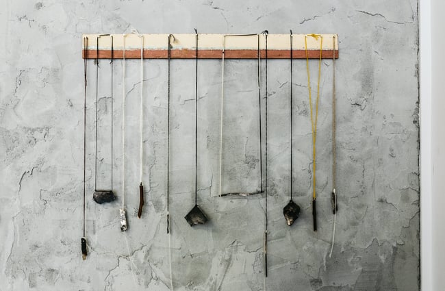 Jewellery hanging.