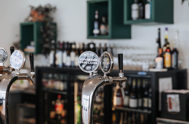 Close up of a beer tap.