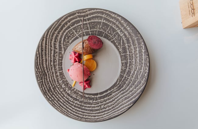 A plate of food.
