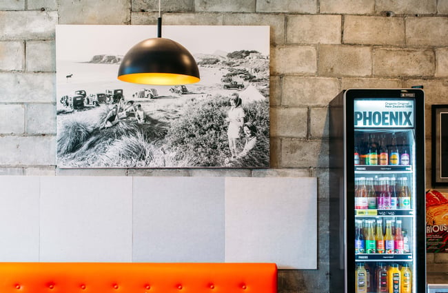 Drinks fridge at t bay cafe, Porirua.