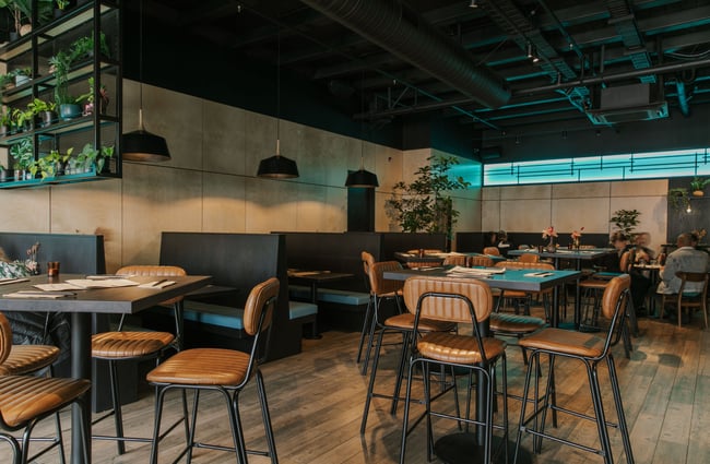 The large restaurant interior of Tanoshi in Christchurch.