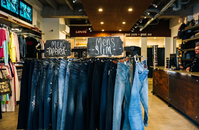 Men's jeans.