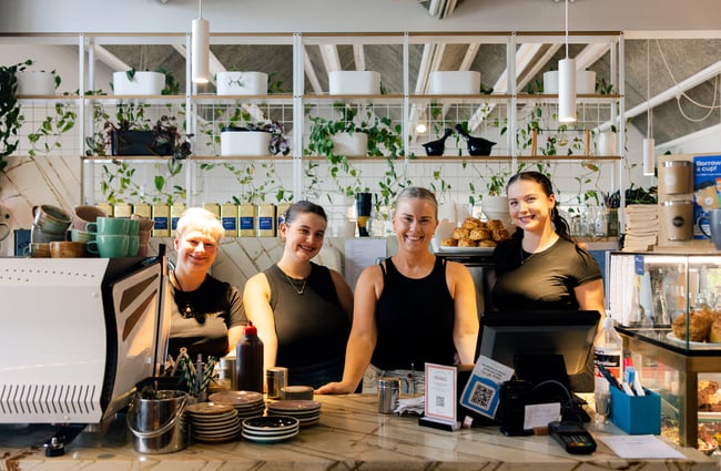 Staff behind the counter at The Birdwood.