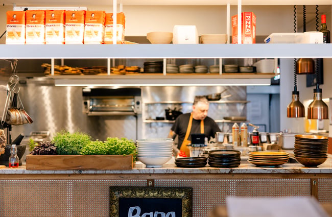 View through to the kitchen at The Birdwood.