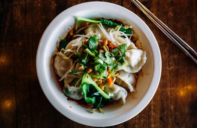 Dumplings in a bowl.