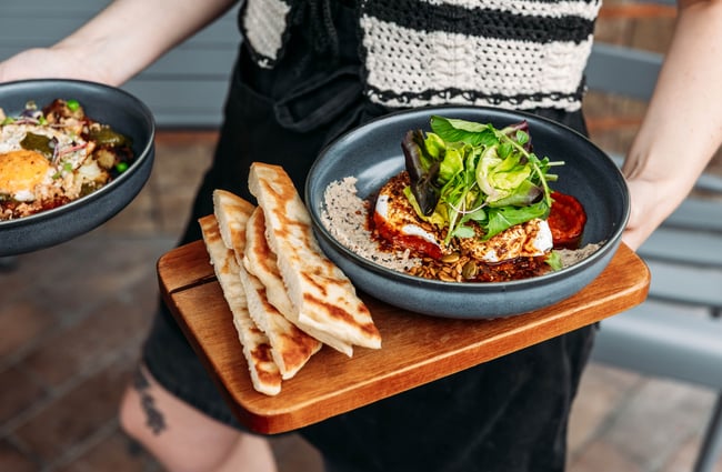 Plate of food being served at The Corner Store.
