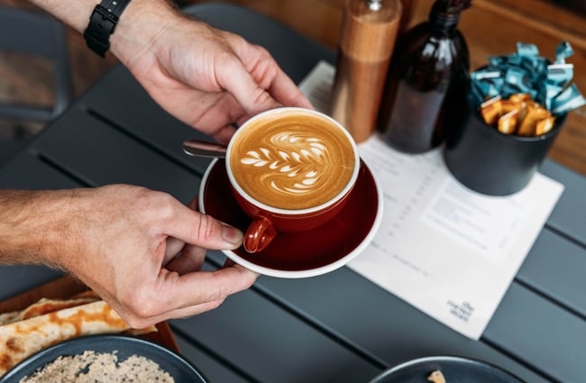 Coffee being served at The Corner Store.
