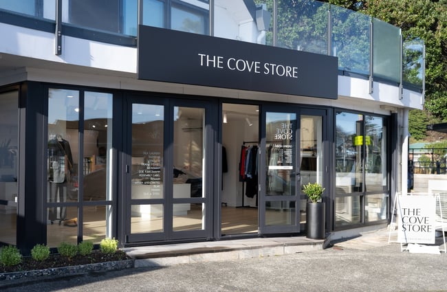Exterior of The Cove store building in Eastbourne Hutt Valley