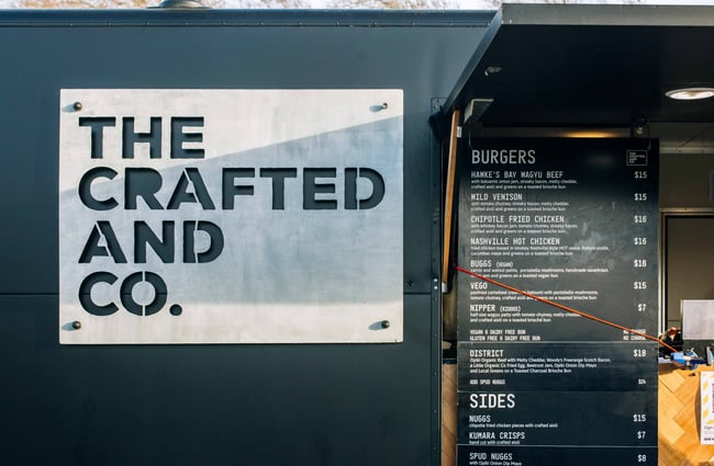 Close up of the menu.