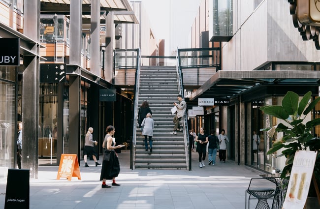 The Crossing courtyard.