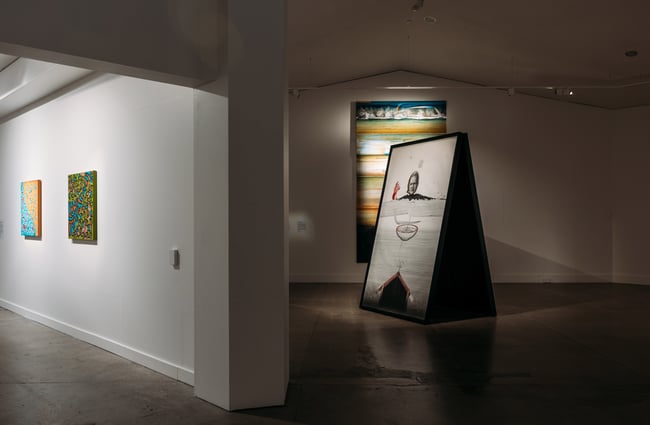 Two gallery spaces within the Dowse.