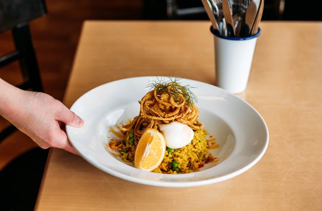 The Duke’s Roadhouse in Rangitikei kedgeree dish.