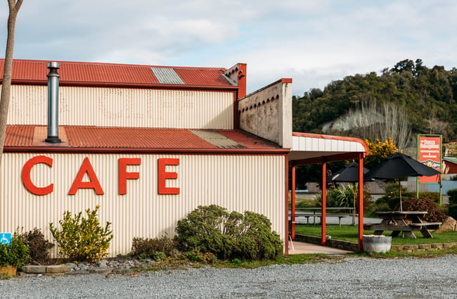 The side of the building at The Duke’s Roadhouse in Rangitikei.