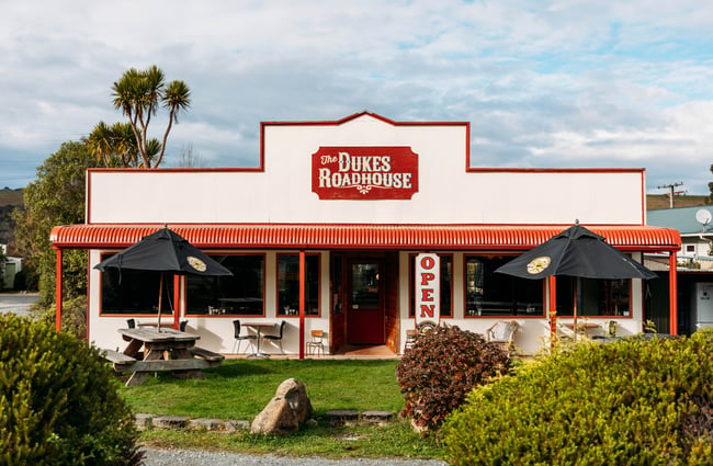 The exterior of The Duke’s Roadhouse in Rangitikei.