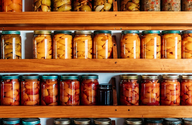 A close of up of preserved fruit inside The Duke’s Roadhouse in Rangitikei.