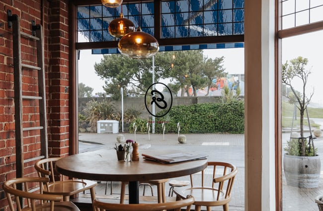 A table and chairs.