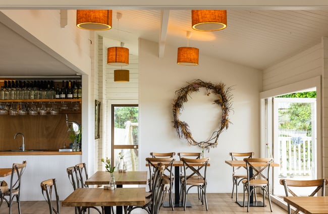Dining room space at The Farmers Daughter.
