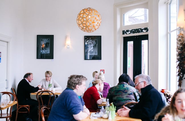Interior of cafe.