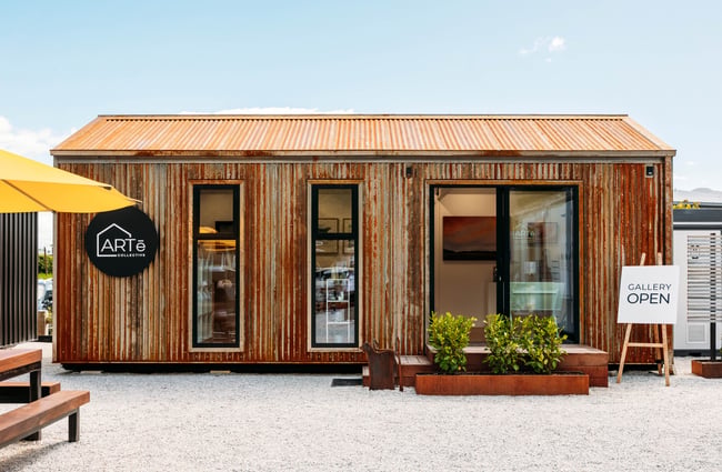 Wooden building exterior at The Green.