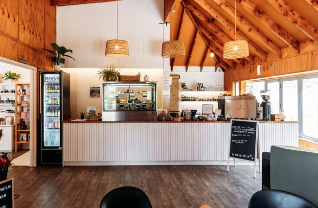 Front counter at the cafe at The Herb Farm.