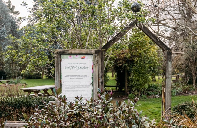 Garden area at The Herb Farm.