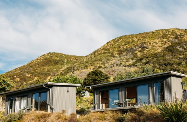 Wide view of The Huts.