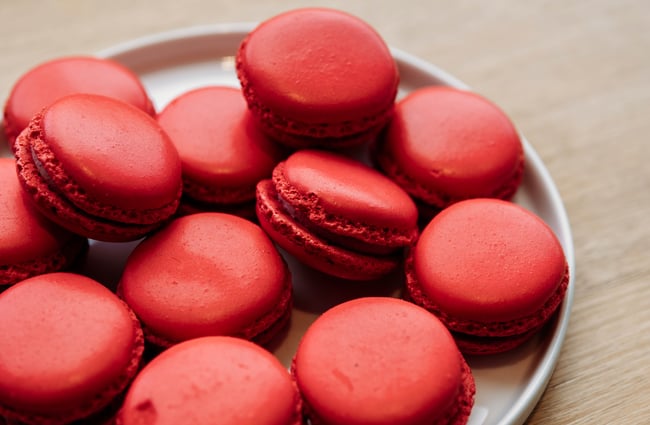 Plate of macarons at The Junction.