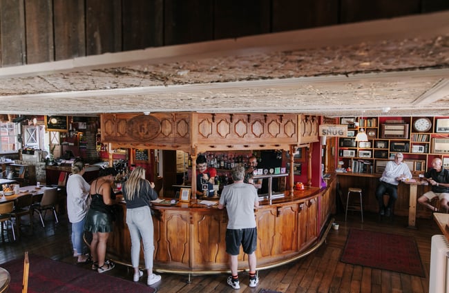 View of the bar.