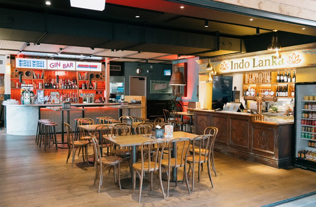Gin Bar and Indo Lanka eateries at Little High Eatery in Christchurch