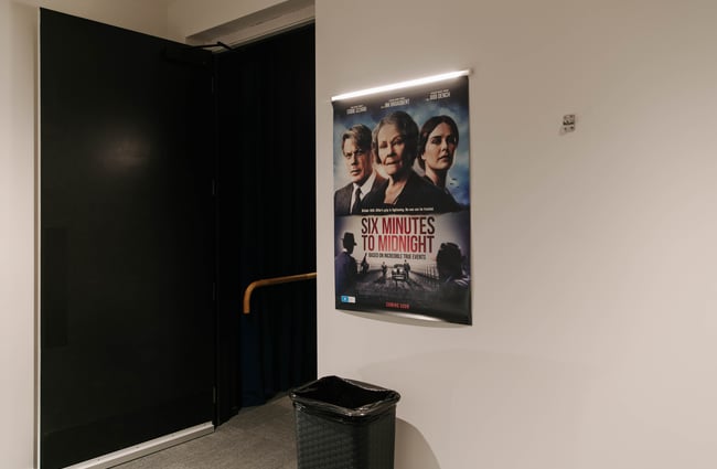 Movie poster on the wall at The Mayfair.