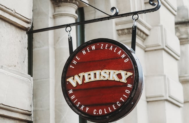 Signage of The NZ Whisky Cellar Door.