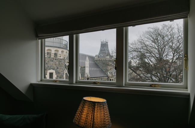 View out window at The Arts Centre Christchurch.