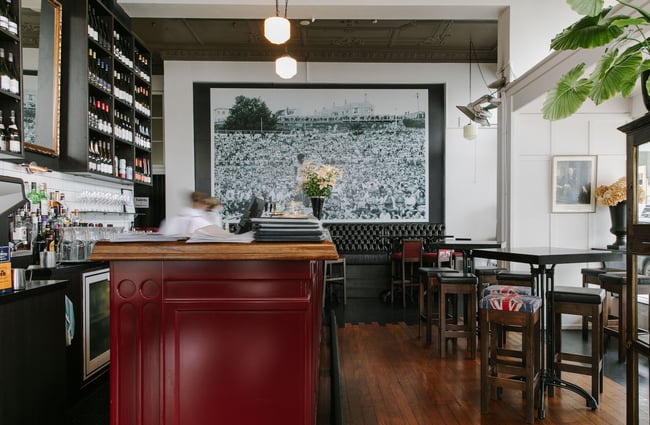The old vintage interiors of The Oxford restaurant in Timaru.