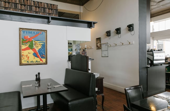 A little corner of the restaurant inside The Oxford in Timaru.