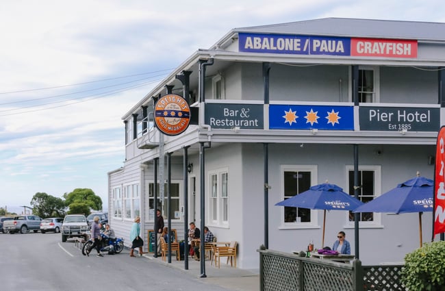 Exterior view of The Pier Hotel.