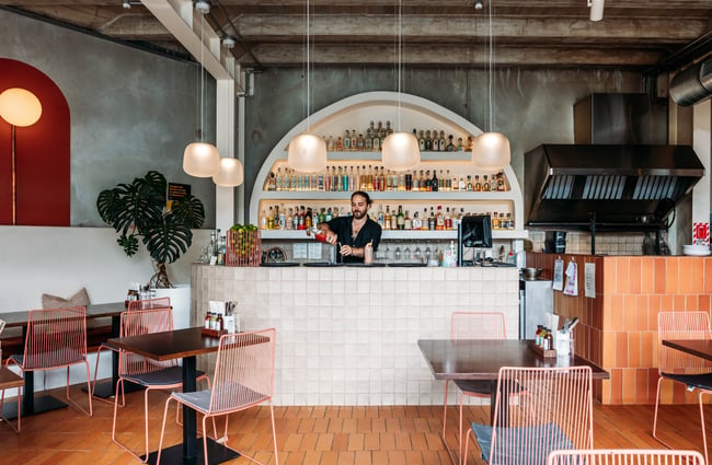 The bar area inside Paloma.