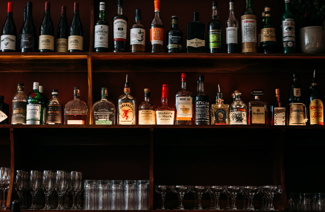 Closeup of the bar at The Ram.