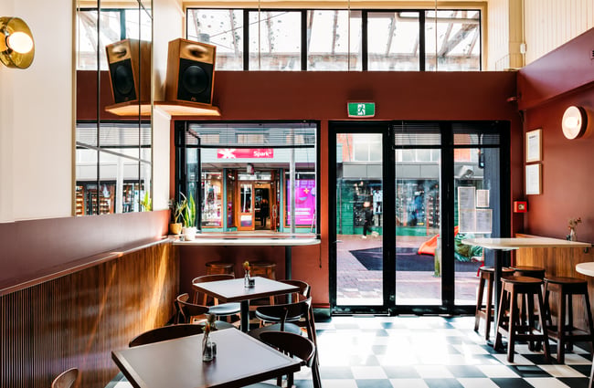 View out to Cuba Street from The Ram.