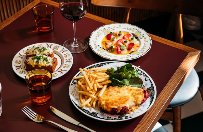 Meals on the table at The Ram.