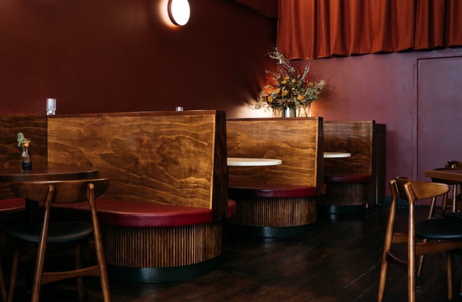 Booth seating at The Ram.
