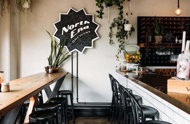 The inside seating area of The Salt and Wood Collective.