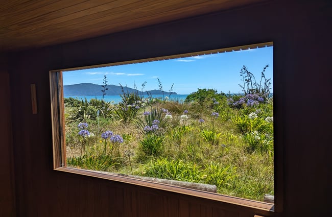 View of the beach from The Sauna Project.