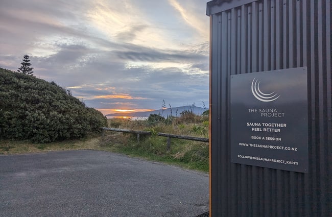 The Sauna Project signage.