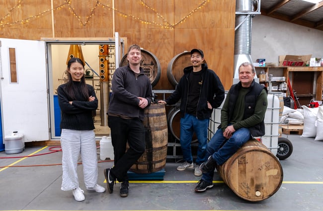 Members of the team in the distillery at The Spirits Workshop.