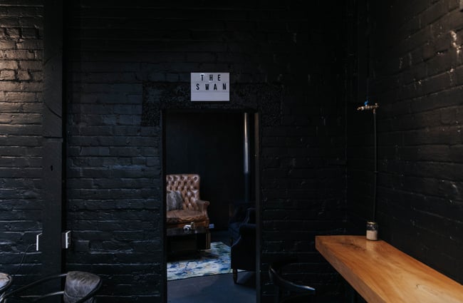 A black room.