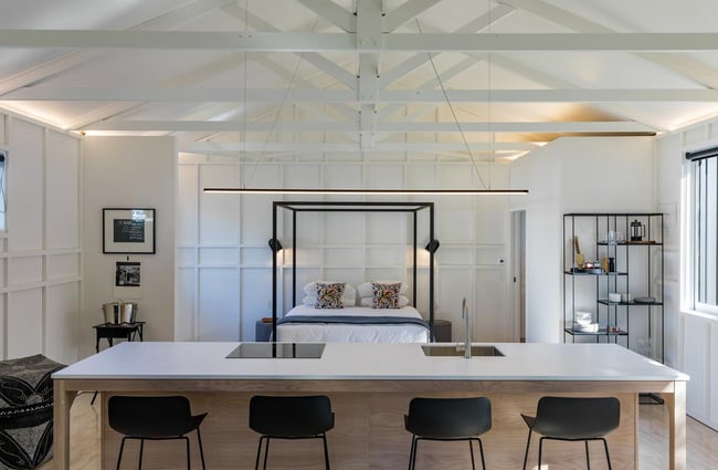The bedroom and living area.