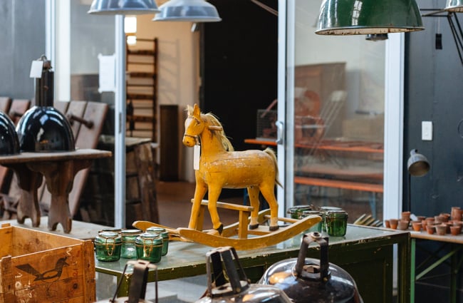A rocking horse.