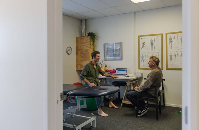 Client meeting with a physio at The Well - Whole Body Studios.